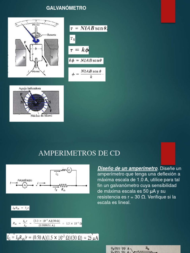 Clase Galvanometro | PDF | Medición | Cantidades fisicas