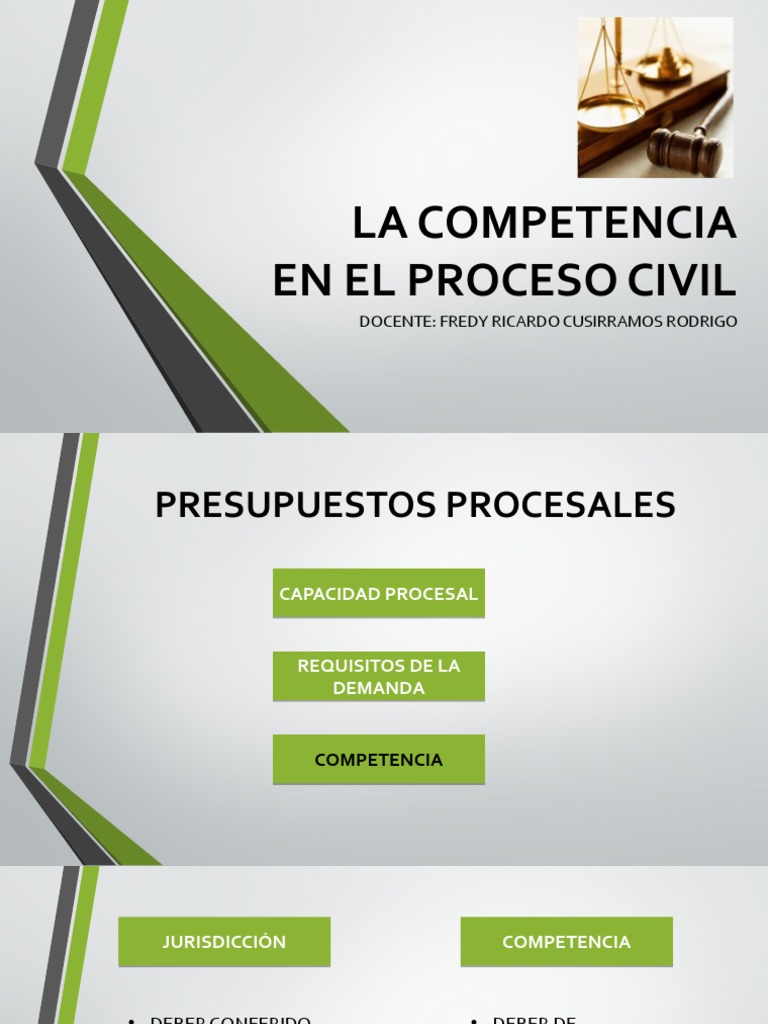 Competencia en el Proceso Civil | PDF | Justicia de la Paz | Jurisdicción