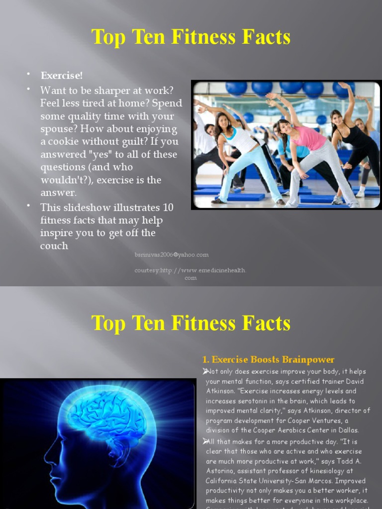 Top Ten Fitness Facts: Exercise! | Download Free PDF | Physical Fitness ...