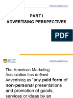 Advertising Perspectives: Amity Business School