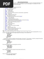 Tutorial: Unix Command Summary