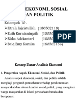 Aspek Ekonomi, Sosial Dan Politik