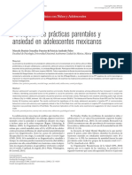 Percepción de prácticas parentales y ansiedad en adolescentes mexicanos