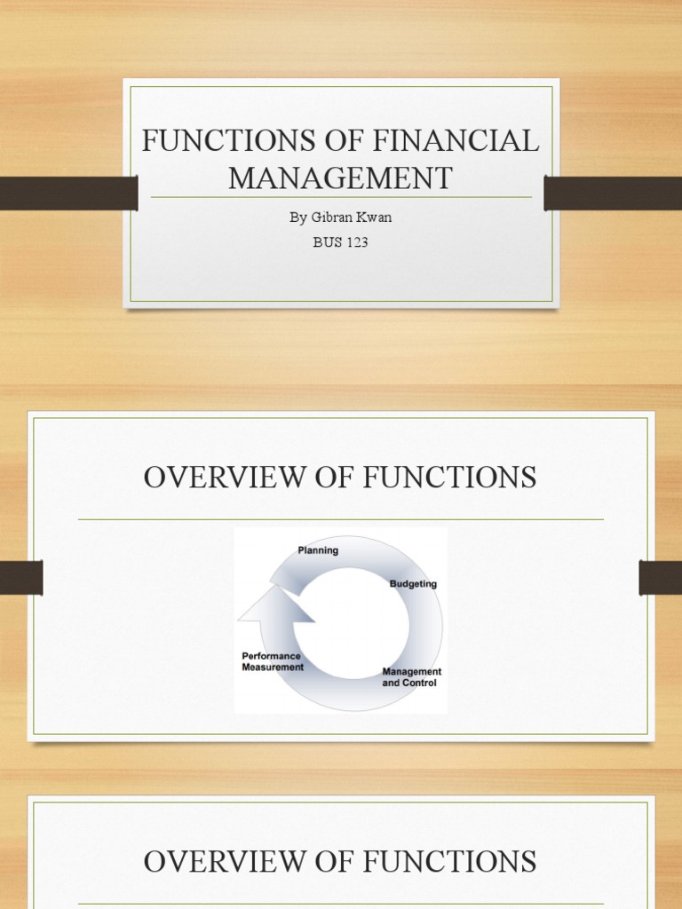 Functions of Financial Management | PDF | Career & Growth | Finance ...