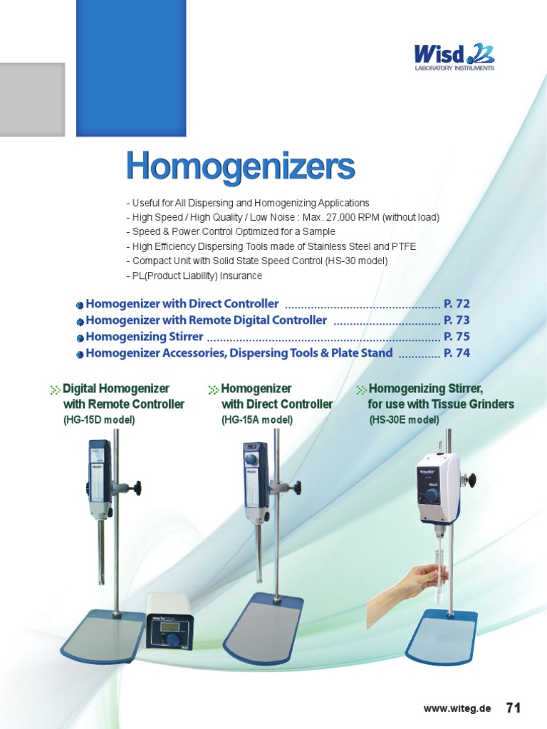 Homogenizers | PDF | Electric Motor | Power Supply