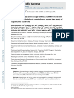 Exposure-Response Relationships For The ACGIH Threshold Limit Value For Hand-Activity Level Results From A Pooled Data Study of Carpal Tunnel Syndrom