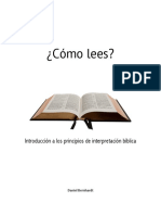 ¿Cómo Lees, Introd. a Los Principos de Interpretación Bíbl. Daniel Bernhardt
