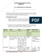 TALLER NUMERO 1 INTRODUCCION A LA TOXICOLOGIA Yeraldin