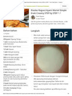 Resep Risoles Ragout Ayam Wortel Simple Enak Creamy STEP by STEP . Oleh Tintin Rayner - Cookpad