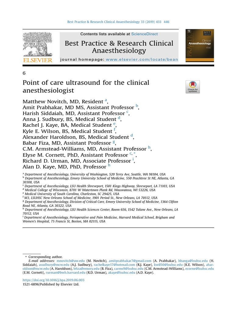 Point of Care Ultrasound For The Clinical | PDF | Echocardiography ...