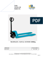 Malvex Transpaleta Manual Perfil Bajo