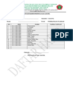 Daftar Hadir UAS PS