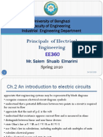 Principals of Electrical Engineering: University of Benghazi Faculty of Engineering Industrial Engineering Department