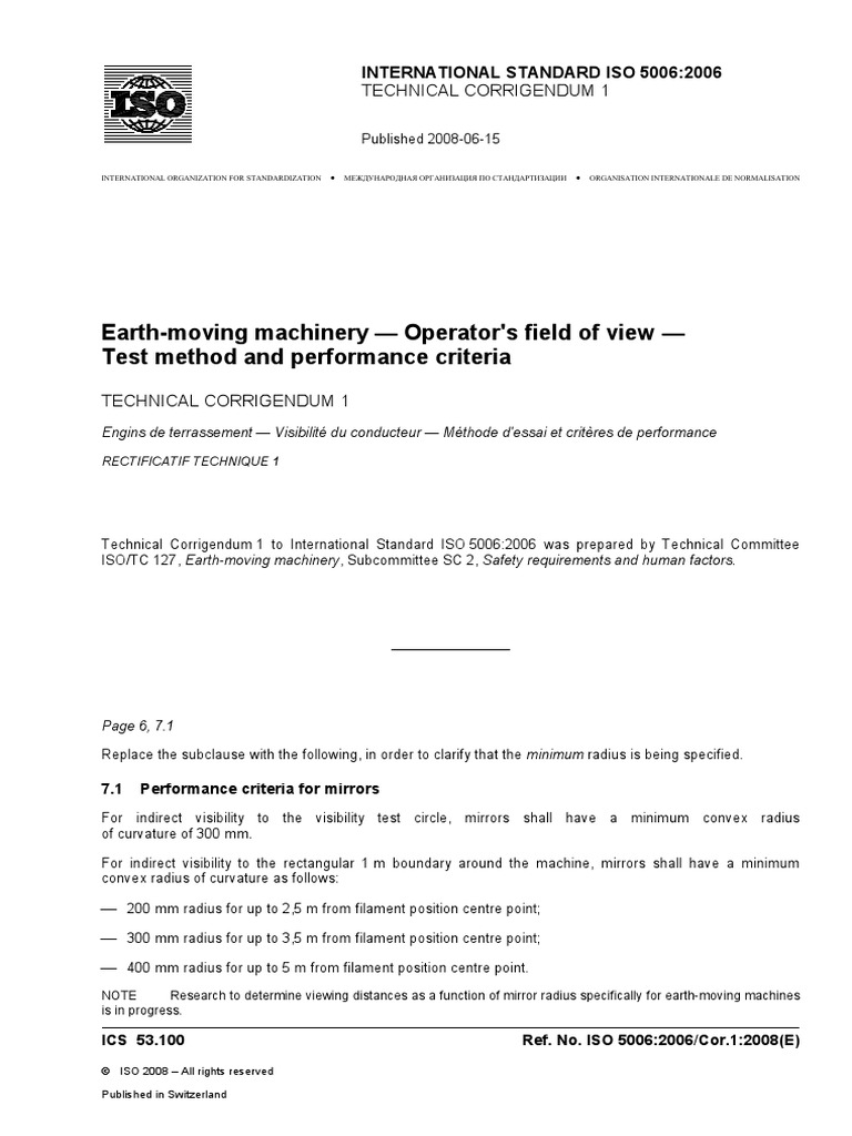 ISO 5006:2006 Technical Corrigendum 1 | PDF | Computers