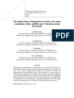 Re-Engineering of Suspension Control Arm Using Aluminium Alloy (Al6065) and Validation Using Fea/Fem