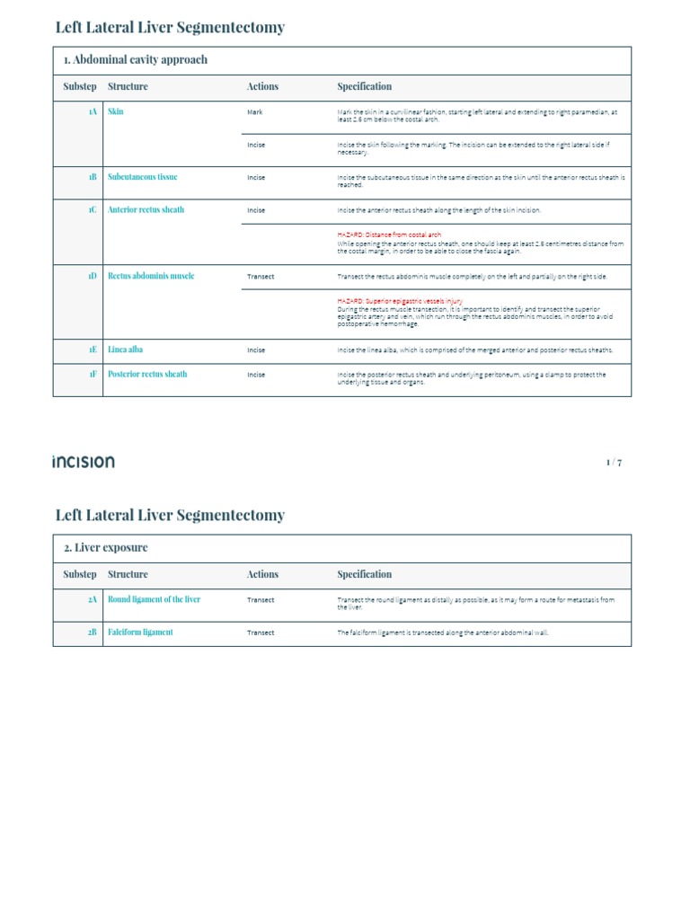 Left Lateral Liver Segmentectomy Guide | PDF | Liver | Abdomen