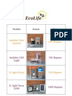 Ecolife Price List 14.03.2011