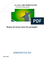 PRIMEIRA AULA DE PORTUGUÊS