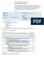 Agile Health Check Questionnaire - (Insert Project Name) : Section 1: Project and Contact Information