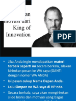 3 Pelajaran Dari King of Innovation