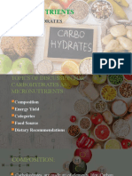 2. (a) Nutritionally important Macromolecules (Carbohydrates)