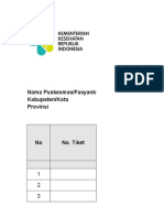 Format Pencatatan Manual Hasil Pelayanan Vaksinasi Manual Pusk Fasyankes Pos