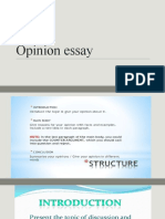 Opinion Essay Structure