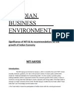 Indian Business Environment: Niti Aayog