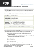 60% Design Package Deliverables Guide | PDF | Design | Economic Sectors