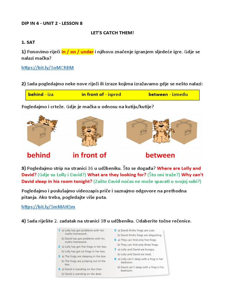 Dip in 4 Unit 2 Lesson 8 | PDF