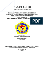 Evaluasi Pengaruh Gempa Dan Desain Struktur Jembatan Pelengkung Baja Tipe Tied Arch Dengan Penampang Nonprismatis (Pada Jembatan Oesapa Besar – Kota Kupang)