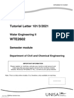 Tutorial Letter 101/3/2021: Water Engineering II