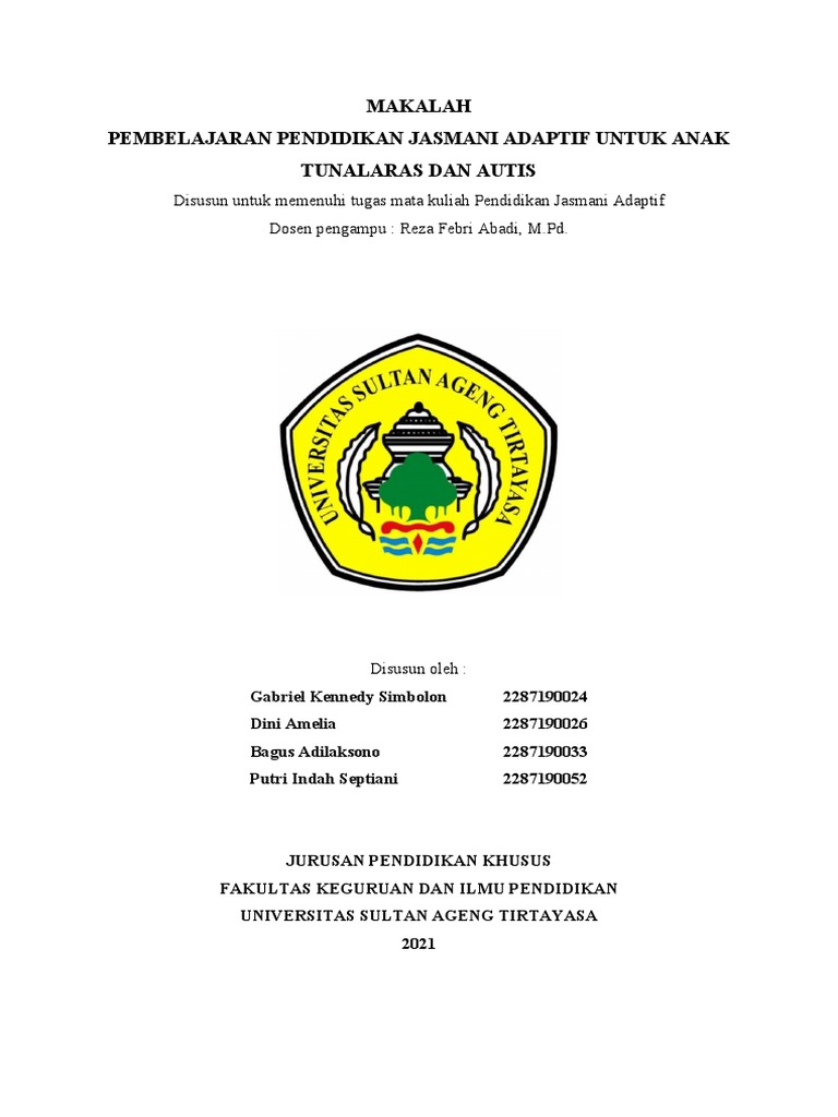 Pembelajaran Penjas Adaptif Anak ABK | PDF