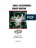 Stephen Amell Calisthenics Workout Routine PDF