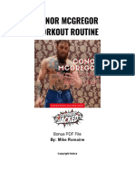 Conor McGregor Workout Routine PDF