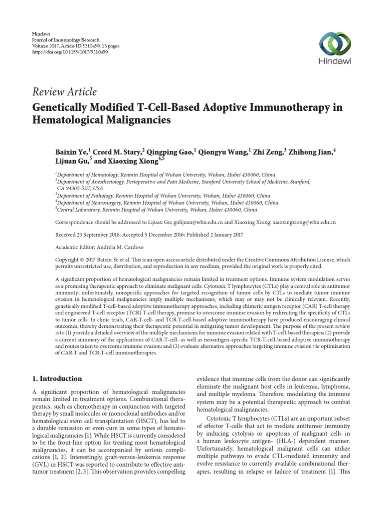 Genetically Engineered T Cells (7759) | PDF | Antigen | Cytotoxic T Cell