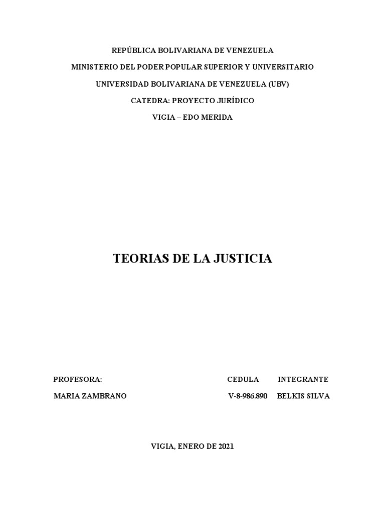 Teorías y Clases de Justicia | PDF | Justicia | Crimen y violencia