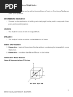 Statics of Rigid Bodies