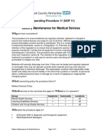 Medical Devices - SOP 11 - Battery Maintenance For Medical Devices