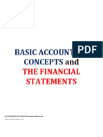 Basic accounting concepts and financial statements