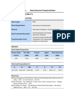 Steel Type Quenched and Tempered Steel Steel Grade: 40Cr (YB6-71) Property Entry Summary