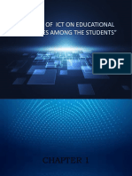 Effect of Ict On Educational Advances Among The Students