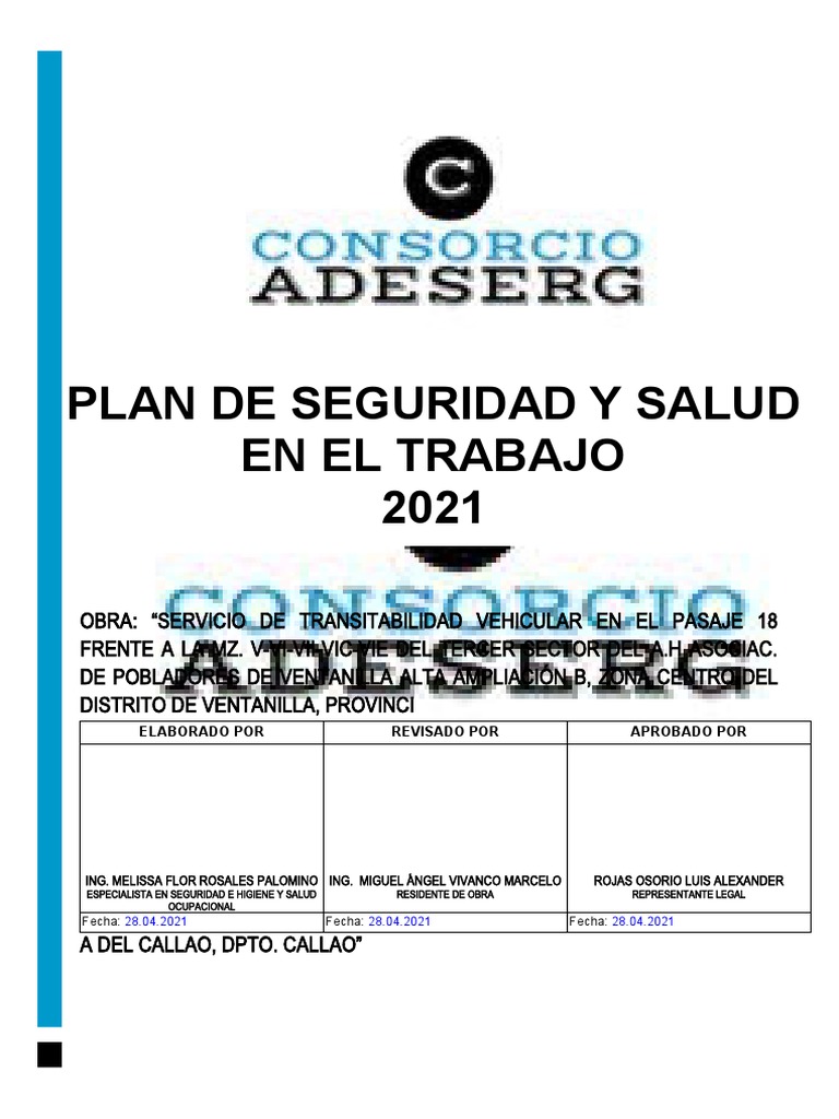 SST - pln.001 Plan de Seguridad y Salud en El Trabajo Oasis | PDF ...