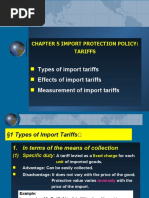 Types of Import Tariffs Effects of Import Tariffs Measurement of Import Tariffs