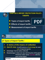 Types of Import Tariffs Effects of Import Tariffs Measurement of Import Tariffs