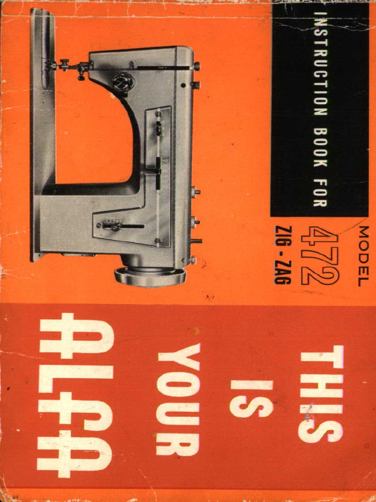 Alfa 472 Sewing Machine Manual PDF Sewing Machine Sewing