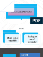 Sözcükbi̇li̇me Gi̇ri̇ş Sunu