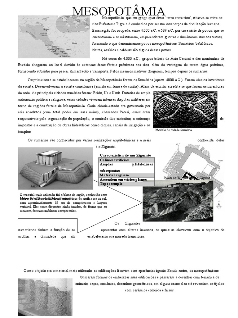 Arquitetura da Mesopotâmia Antiga | PDF | Mesopotâmia | Suméria, image size:768x1024