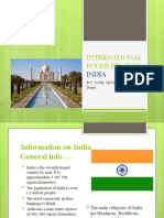 INTERNATIONAL FOODS PROJECT: INDIA