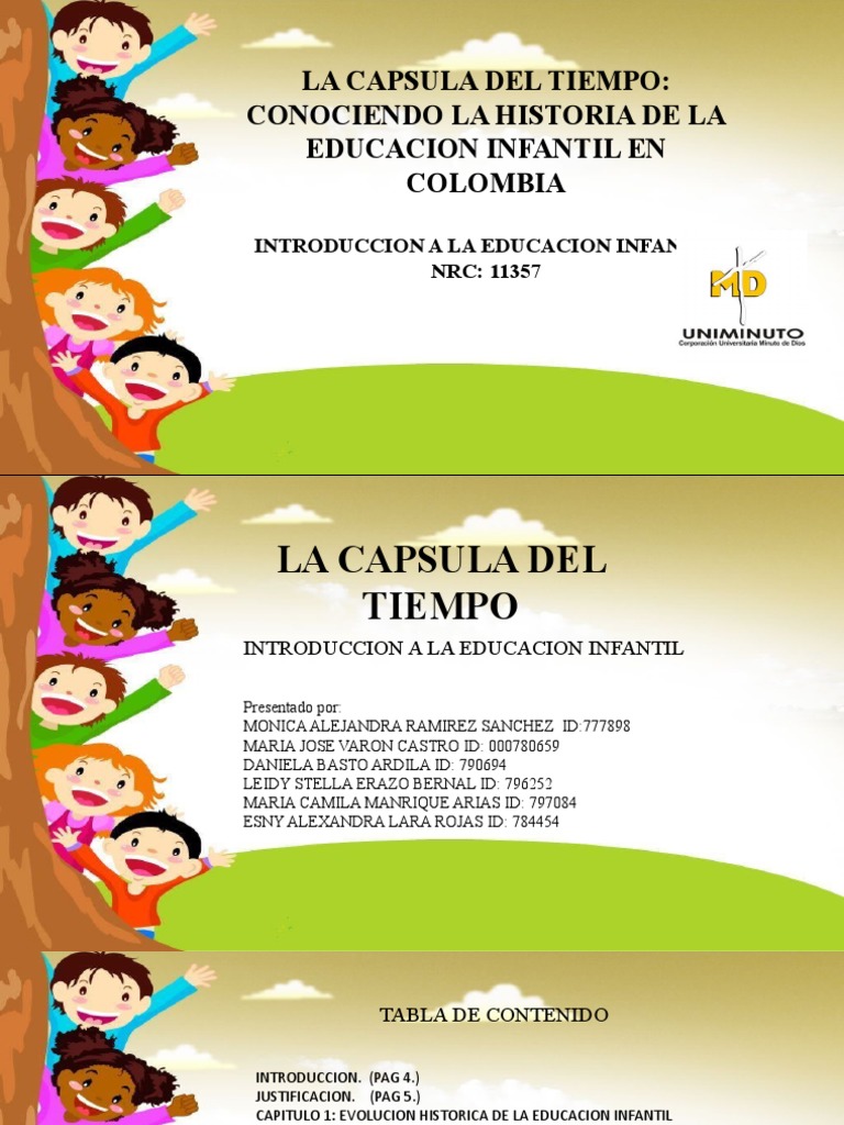 Historia de la Educación Infantil en Colombia | PDF | Derechos de los ...